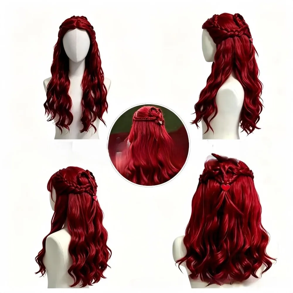 2026 Red Blue Long Curly Synth - Women'S Red Accessories recension och pris