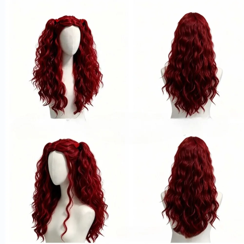 2026 Red Blue Long Curly Synth - Women'S Red Accessories recension och pris