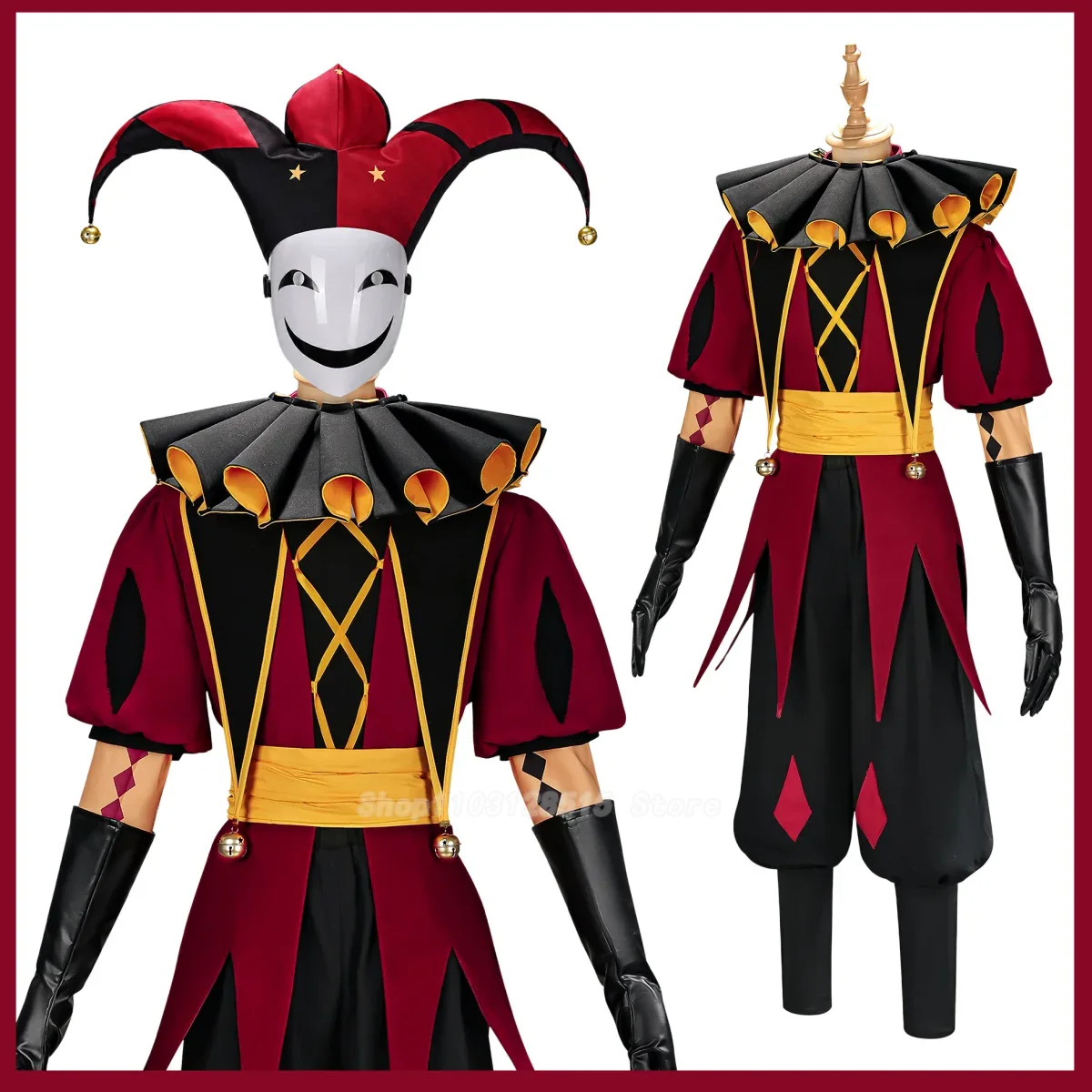 Game Pierrot Harlequin Jester  - Women'S Red Accessories recension och pris