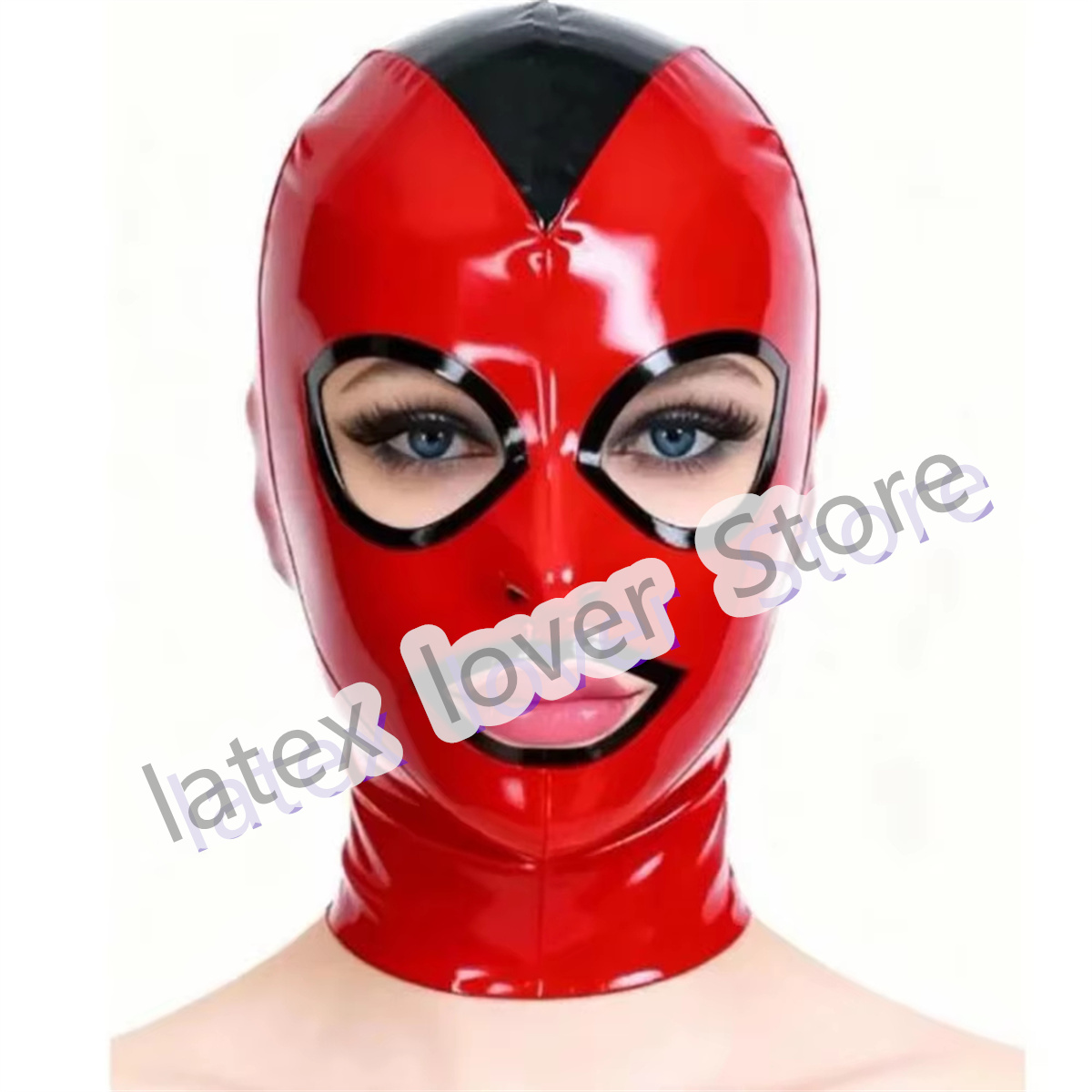 Handmade Latex Hood Rubber Mas - Women'S Red Accessories recension och pris