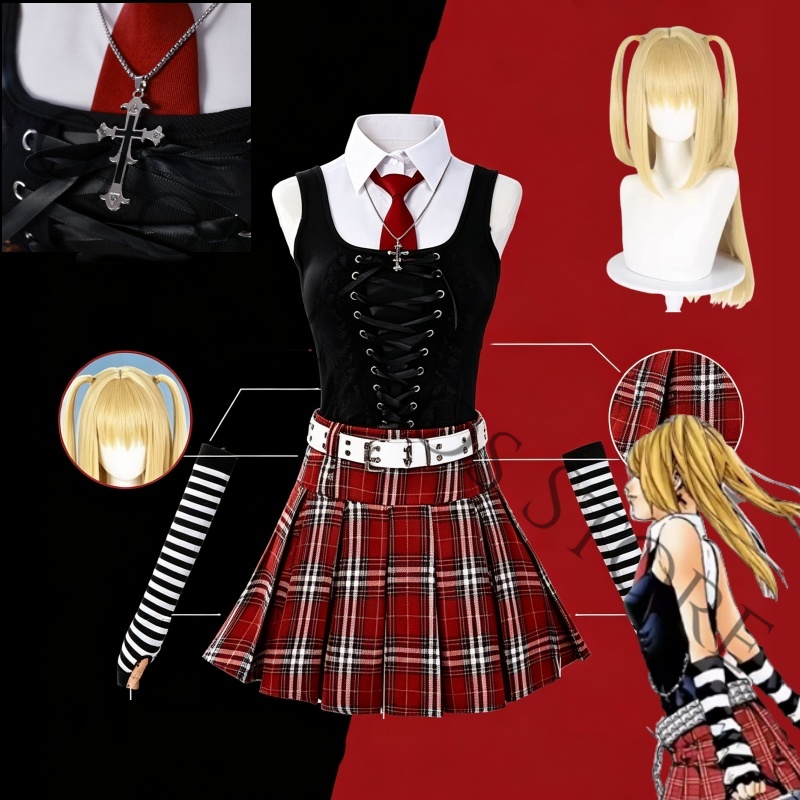Anime Misa Amane Misamisa Cosp - Women'S Red Accessories recension och pris